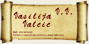 Vasilija Valčić vizit kartica
